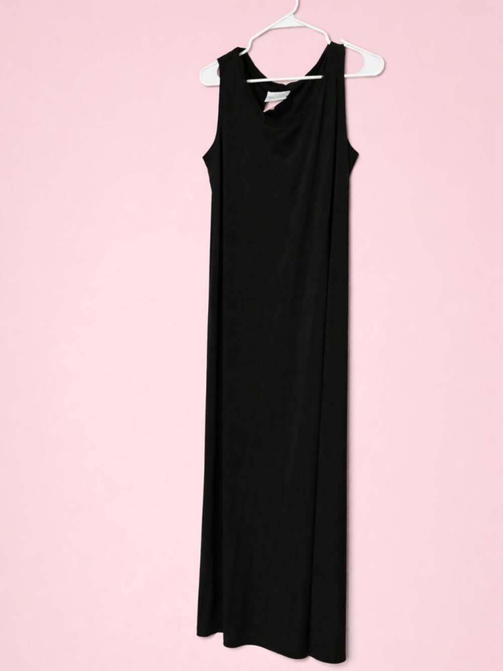 Kathie Lee Collection Black Sleeveless Maxi with Clean Silhouette